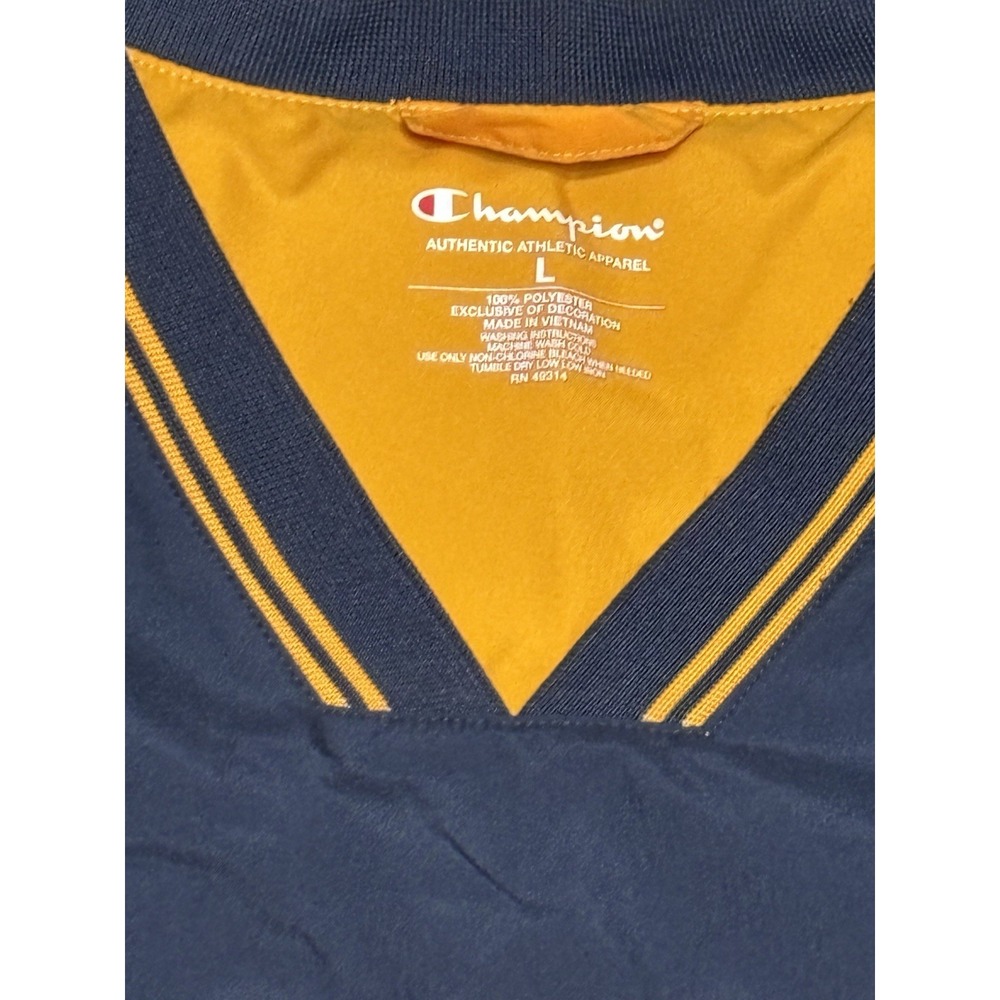 Champion Navy Midshipmen Pullover Jacket Men's Large Blue Gold NCAA Windbreaker - Picture 3 of 7